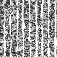 Vliegengordijn kattenstaart 100x240cm (zwart/wit)